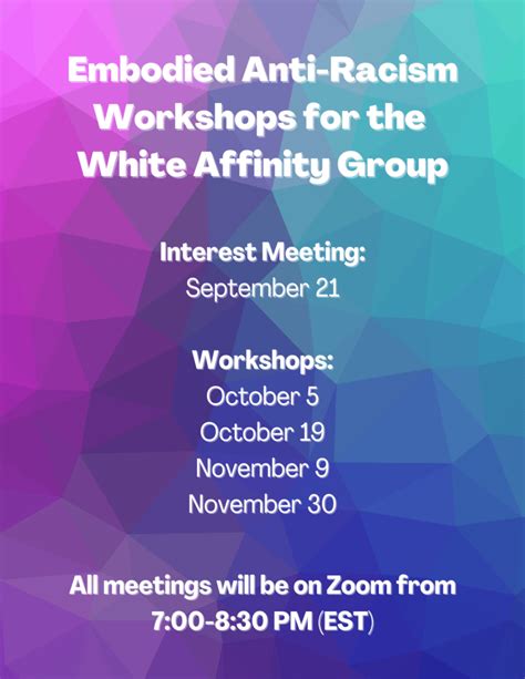 Affinity Group For White Folks Digs Anti Racist Working Group