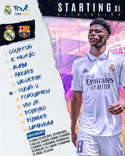 Real Madrid Cf 🇬🇧🇺🇸 On Twitter 📋 Our Starting Xi 🆚 Fcbarcelona