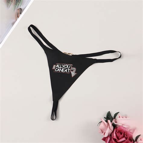 Varsbaby Sexy Lingerie Women S Open Crotch Printed Thong Love Heart Decorative Sexy Panties N314