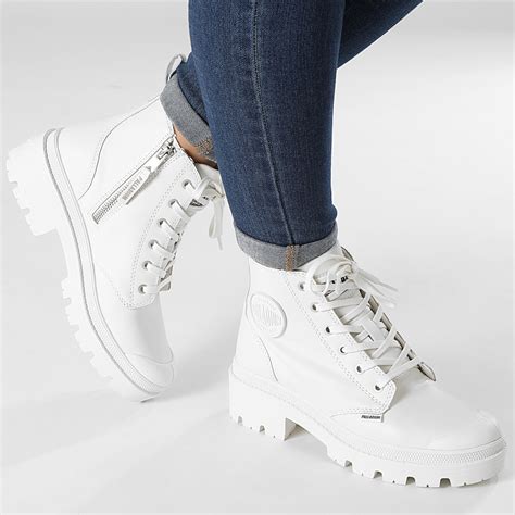 Palladium Boots Femme Pallabase Leather 96905 White White