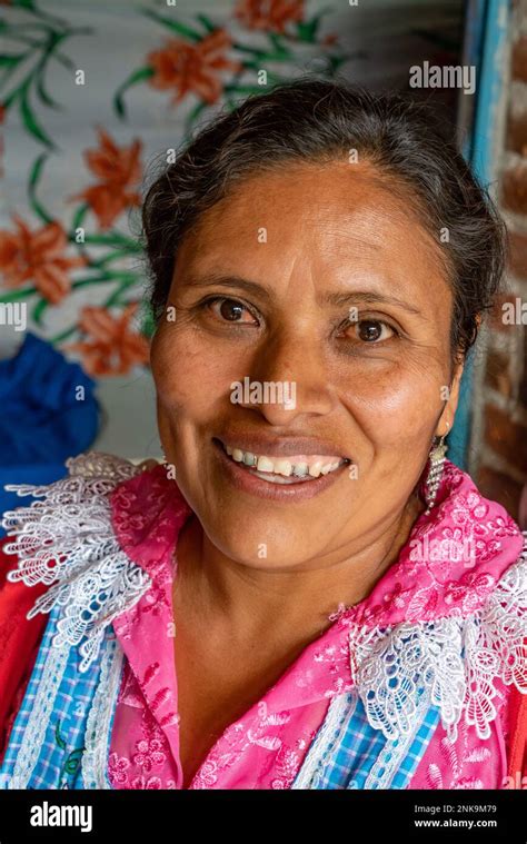 Portrait Of An Indigenous Zapotec Woman In Traditional Dress Of