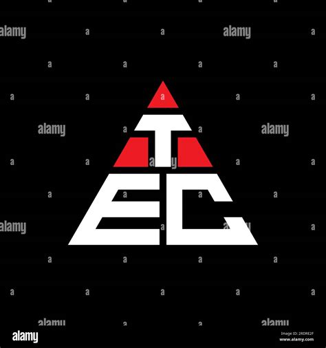 tec triangle letter logo design  triangle shape tec triangle logo