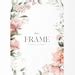 Floral Frame Peony Greeting Card Garden Flowers Wedding Etsy