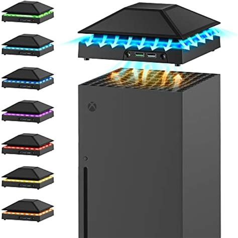 OFOCASE Вентилятор охлаждения игровой консоли со светодиодной лентой ...