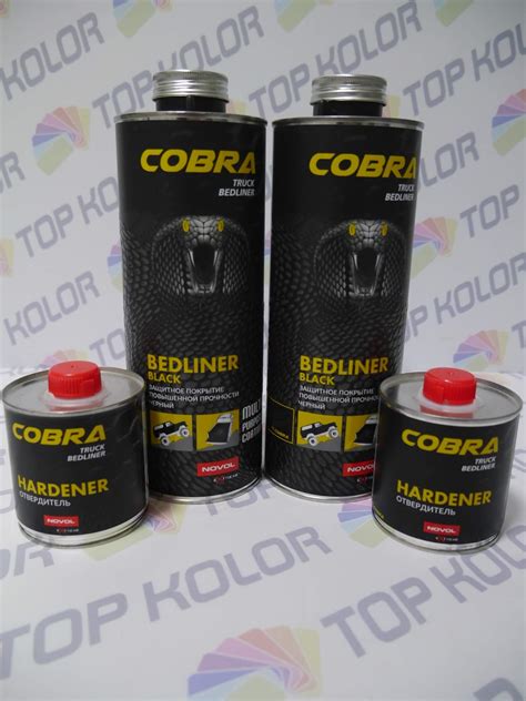 Novol Cobra Truck Bedliner Czarna powłoka ochronna 600ml + 200ml | TopKolor