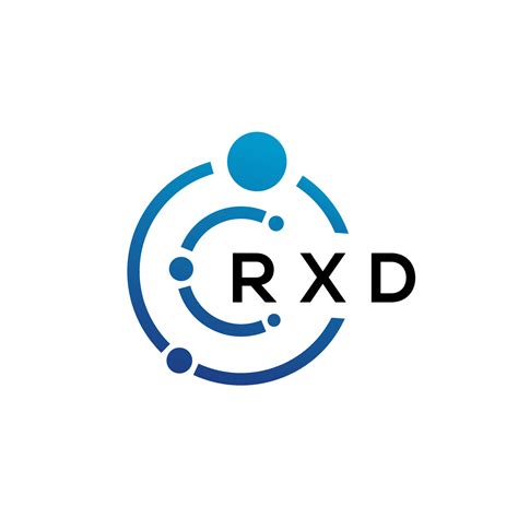rxd letter technology logo design  white background rxd creative