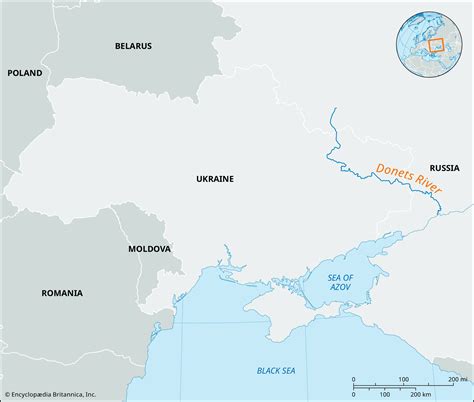 Donets River Map Political Geography Now: Donetsk Peoples Republic