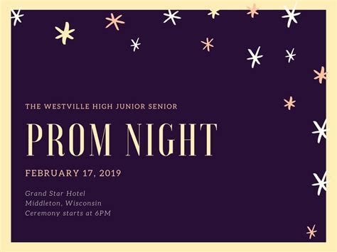 Free And Customizable Prom Templates