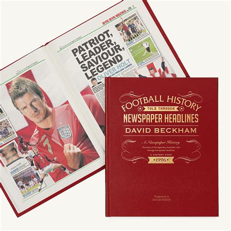 David Beckham Personalized Book Historic Newspapers US