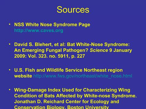 White Nose Syndrome | PPT