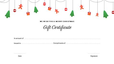 Free Christmas Gift Certificate Templates Rebeccachulew