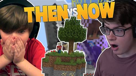 Ethan Gamer THEN vs NOW: Minecraft Skywars @EthanGamerTV