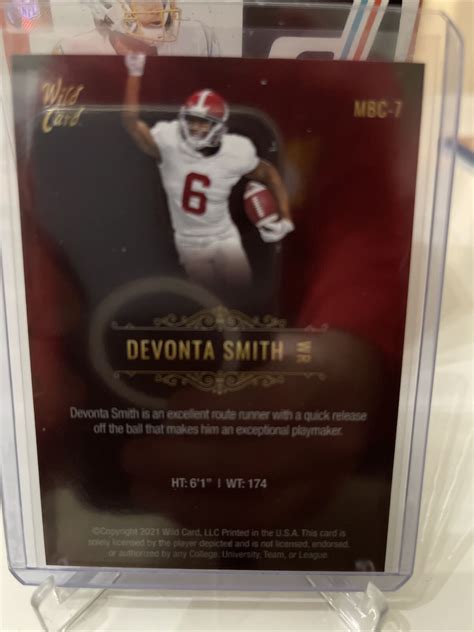 2021 Wild Card Matte Red Pack Parallel Devonta Smith MBC 7 Chase Pack