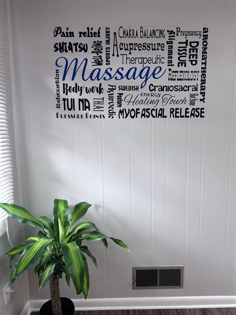 Massage Wall Decal Spa Decor Massage Therapy Spa Wall Decal Massage Therapist T Massage