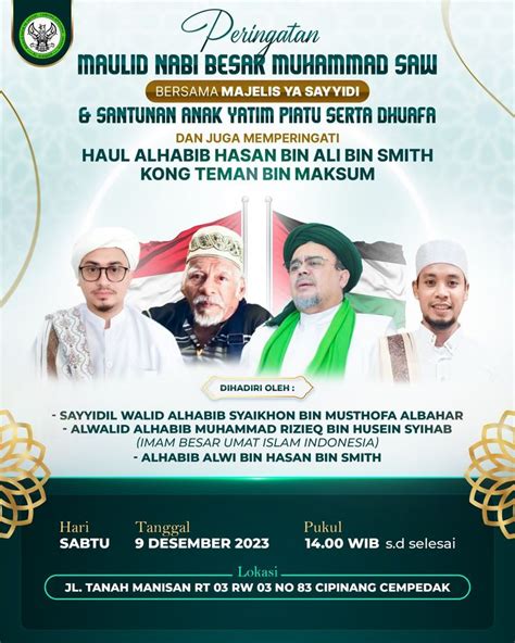 Inspirasi Desain Maulid Nabi Muhammad ﷺ in 2024 Poster Photoshop Flyer