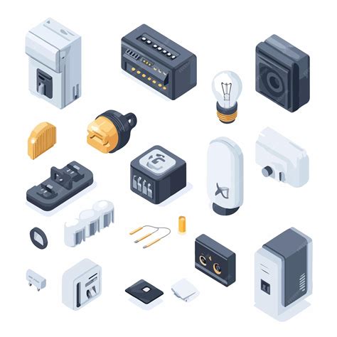 professional electric power objects  breaker box  socket