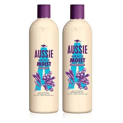 Aussie Miracle Moist Shampoo 750ml And Conditioner 725ml Costco Uk