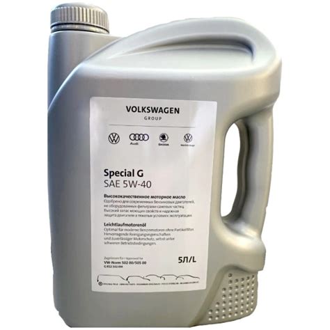 Купить Моторное масло VAG Special G 5W-40 синтетическое 5 л G R52502M4 ...