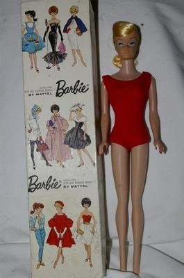 Antique Mattel Barbie Blonde Ponytail Orginal Red Swimsuit Box Antique Price Guide