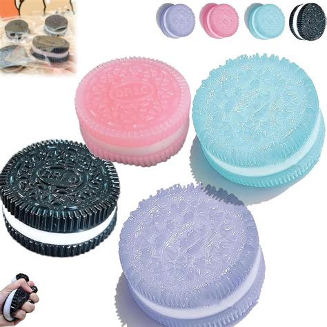 Handmade Silicone Stress Relief Oreo Squishy Toy Taba Squishy Dessert
