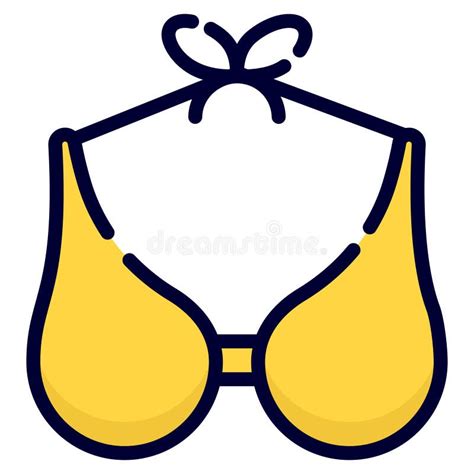 Bikini Vector Icon Colored Outline Style For Web And Mobile Stock Vector Illustration Of
