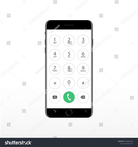 keypad  smartphone keyboard template smartphone stock vector royalty