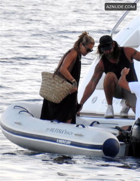 Rita Ora Seen In A Tiger Print Bikini Whilst On A Yacht In Corfu Aznude