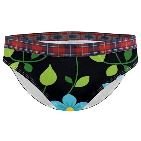 Brief Underwear Bikini Panties For Women Bikini Underwear Xl Plant Leaves Blue Flower Walmart