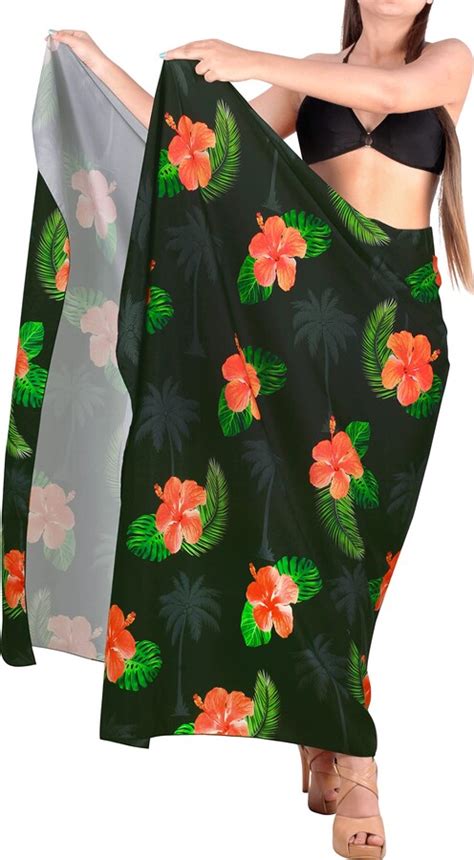 La Leela Women Sarong Long Cover Up Beachwear Beach Wrap Pareo Bikini Swim Skirt Swimwear