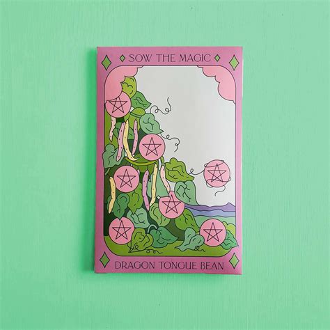 Dragon Tongue Bean Tarot Seed Packet - Paper Heart Tarot