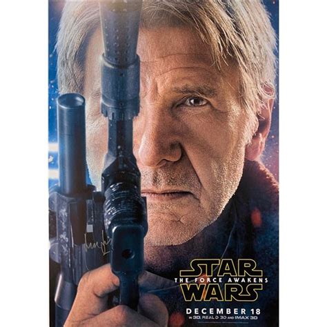 Harrison Ford Autograph Signed Star Wars Force Awaken Poster