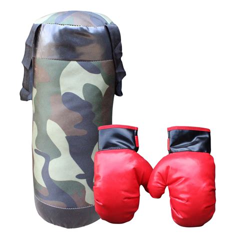 Saco De Pancada E Luvas - Kit Saco de Pancada Infantil Mais Par de Luvas Boxe 50cm | MadeiraMadeira