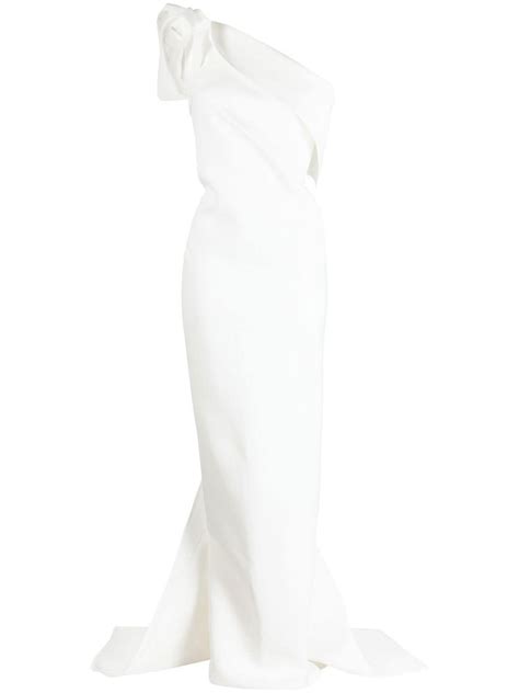 Maticevski Asymmetric Draped Fishtail Gown Editorialist