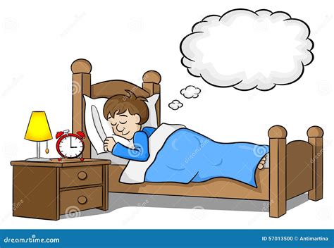 Sleeping man is dreaming stock vector. Illustration of balloon - 57013500