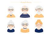 picture  woman elderly granny face grandmother  portrait
