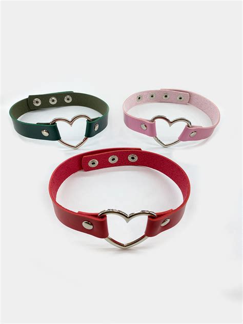 Чокер-ошейник "Сердце" кожаный на шею для БДСМ купить по цене 129 ₽ в ...
