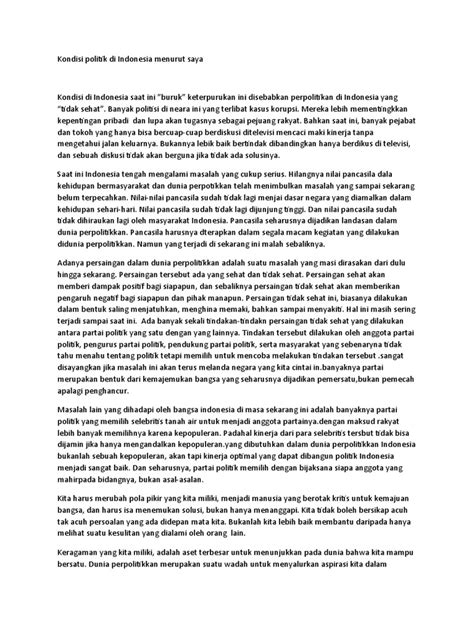 kondisi politik  indonesia