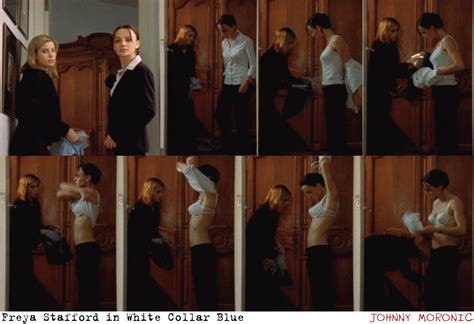 Naked Freya Stafford In White Collar Blue