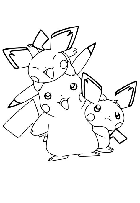 Dibujos Para Colorear De Pokemon Pikachu