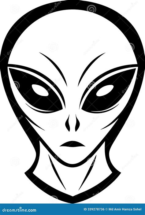 Abstract Alien Face Vector Perfect For Sci Fi And Futuristic Designs