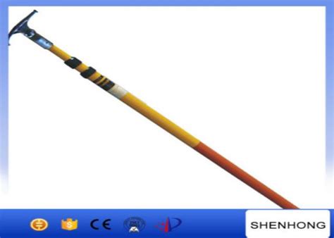 Kv High Voltage Earthing Device Fiberglass Telescopic Hot Stick High Strength Cable Lug