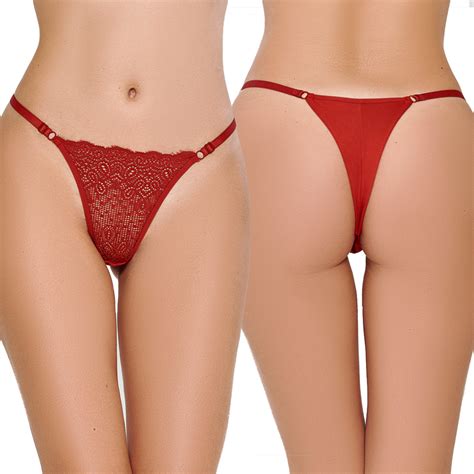 Kit Calcinhas Renda E Microfibra Fio Duplo Al As Regul Veis String Lingerie Feminina Moda