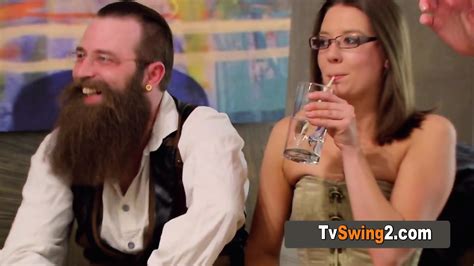 American Swinger Couples Get Naked In A Foreplay Before The Red Orgy Room