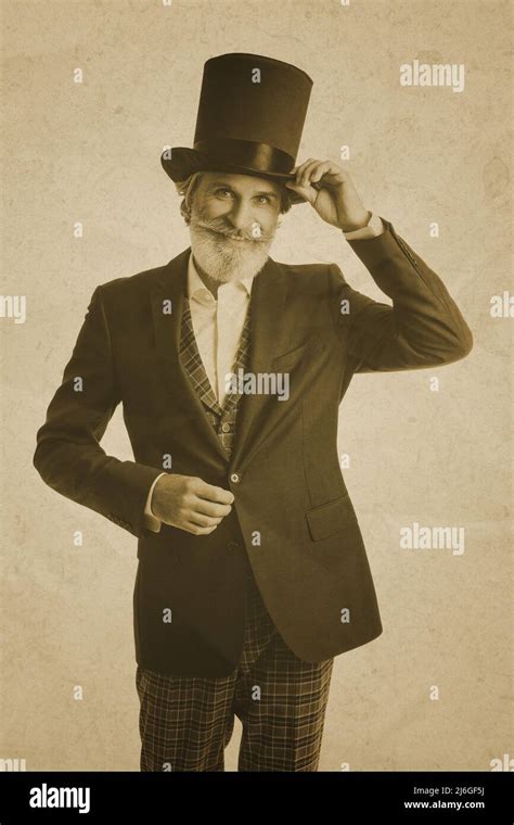 Old Photo Of Stylish Mature Gentleman Stock Photo Alamy