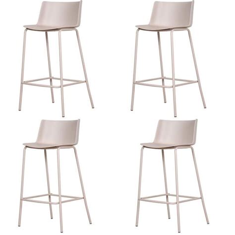 Kit Banquetas Ipanema Alta Fratini Cm Altura Em Polipropileno Base Em A O Nude Leroy Merlin