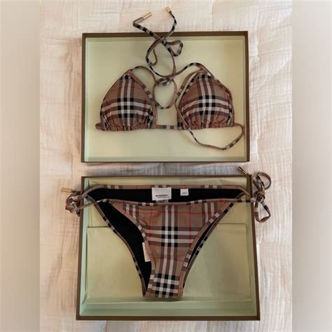 Burberry Swim Nwt Authentic Burberry Check Triangle Bikini Poshmark
