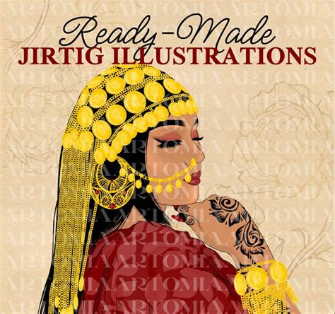 Ready Made Jirtig Bride Illustration Henna Jirtig Sudanese