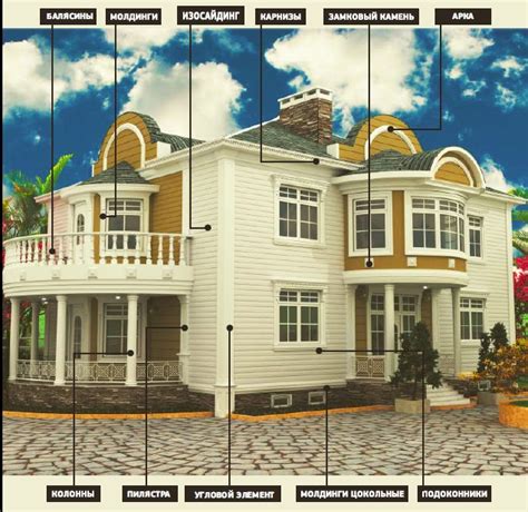 Молдинги для фасада дома из пенопласта - 87 фото