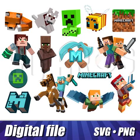 Minecraft svg png cricut images, Minecraft characters cut | Inspire Uplift