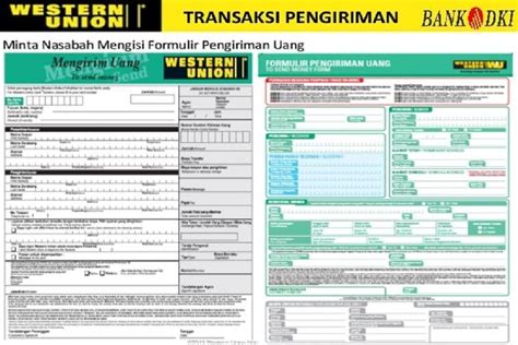 Contoh Formulir Pengiriman Uang